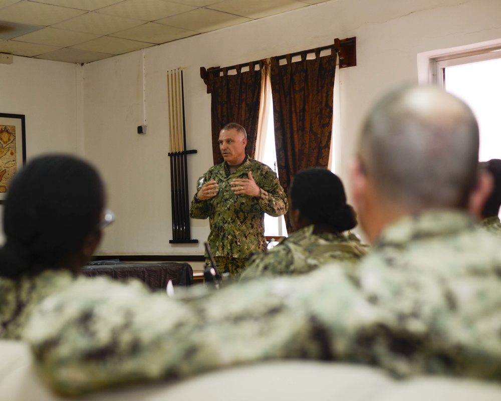 Capt. Charles J. DeGilio welcomes aboard service members