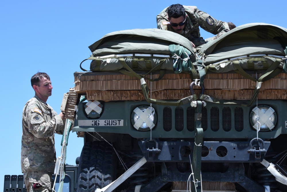 Humvee makes historical airdrop for Texas Military Department