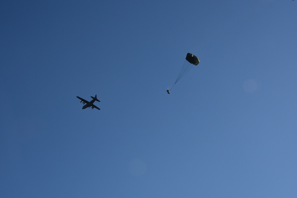 Humvee makes historical airdrop for Texas Military Department