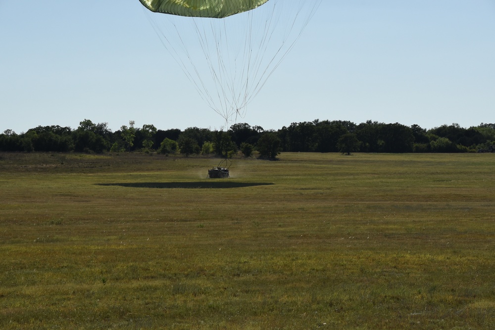 Humvee makes historical airdrop for Texas Military Department