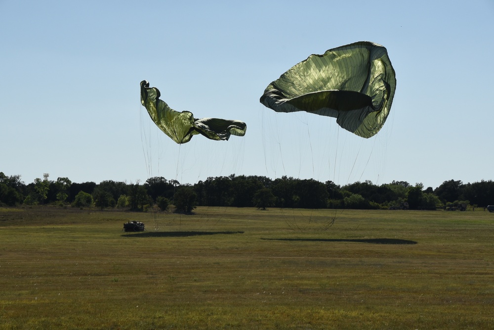 Humvee makes historical airdrop for Texas Military Department