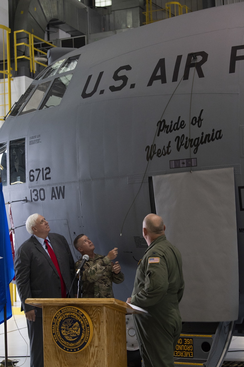Governor, Adjutant General highlight impact of National Guard during plane naming ceremony