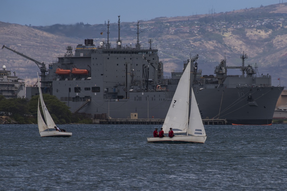 RIMPAC 2018 Participants Compete in a Sailboat Regatta at the Pearl Harbor Yacht Club