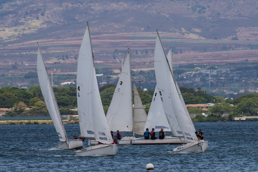 RIMPAC 2018 Participants Compete in a Sailboat Regatta at the Pearl Harbor Yacht Club