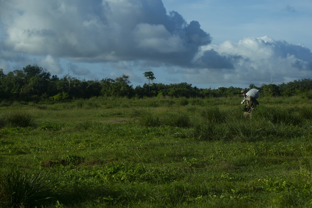 Force reconnaissance Marines conduct free fall operations