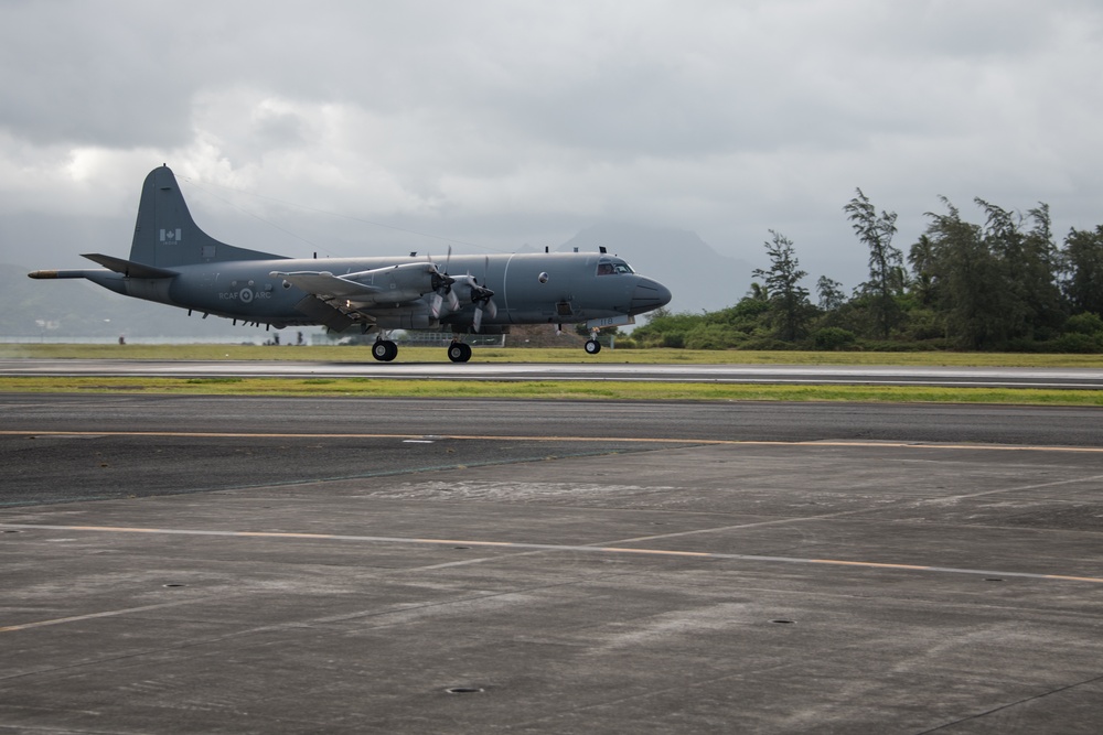 CP 140 Aurora landing at Marine Corps Base Hawaii