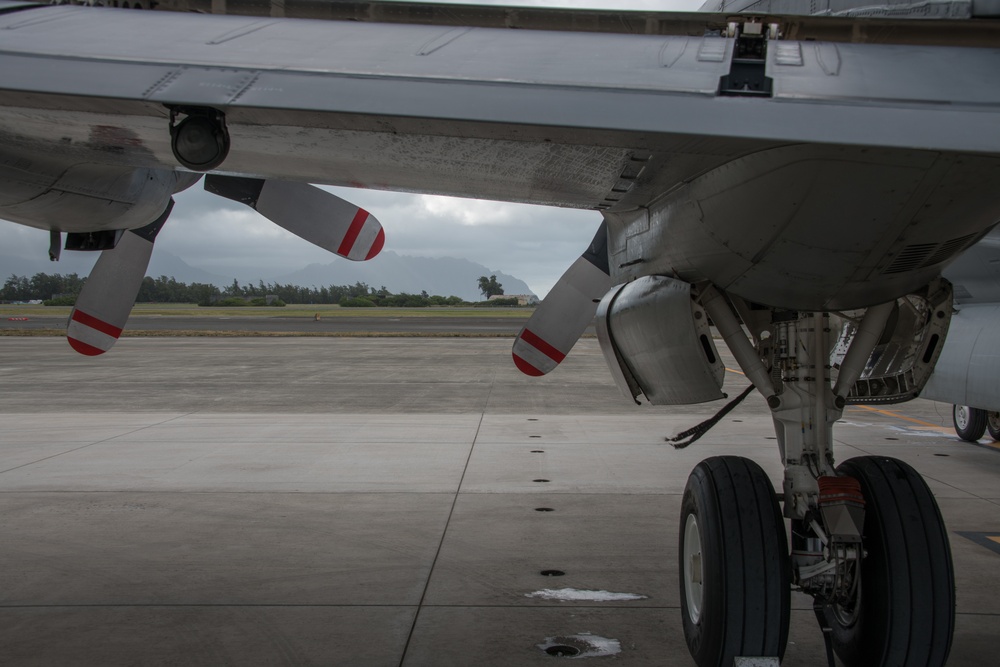 CP 140 Aurora landing at Marine Corps Base Hawaii