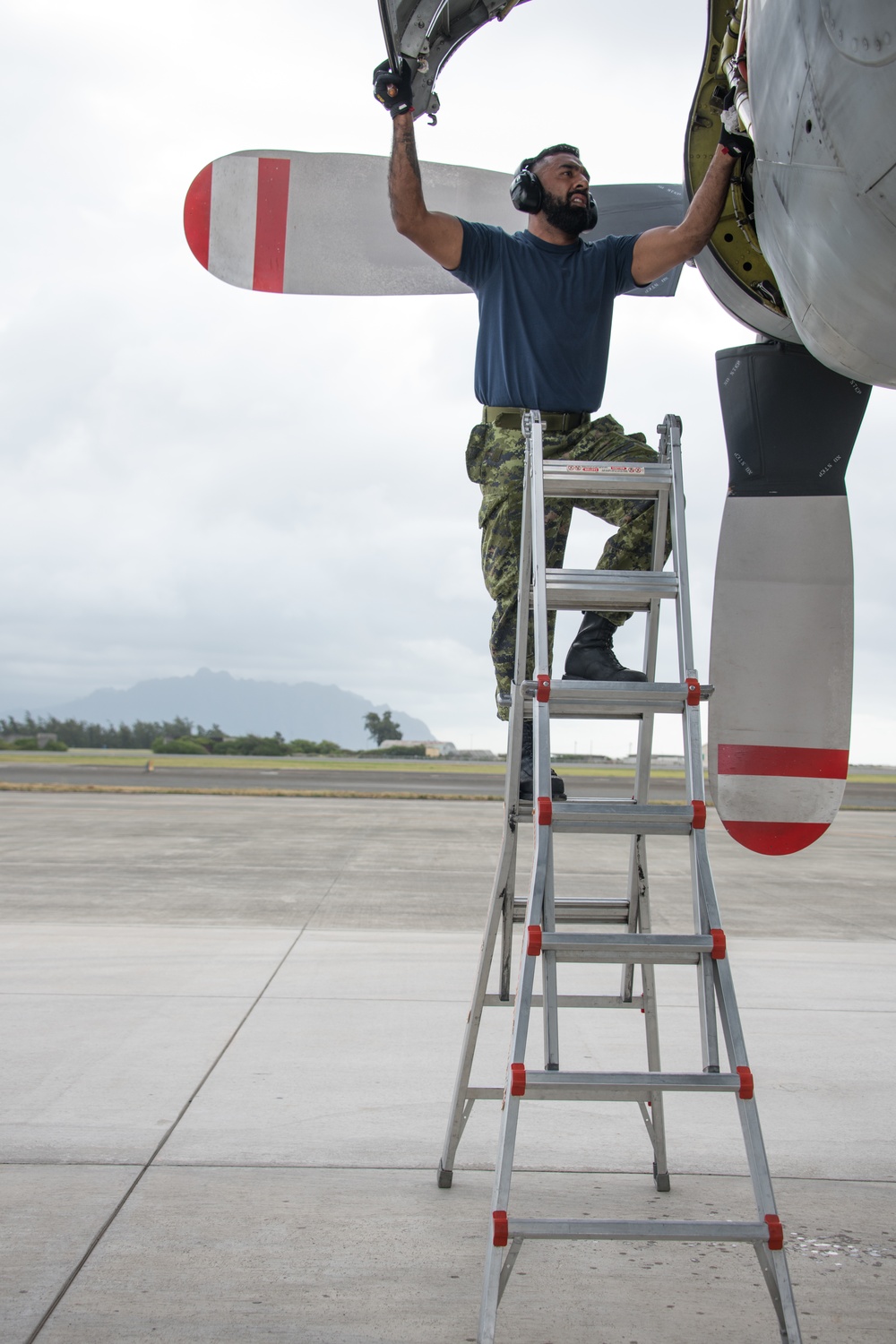 CP 140 Aurora landing at Marine Corps Base Hawaii