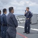 Rear Admiral Marc Dalton speaks with Sailors from USS Antietam (CG 54)
