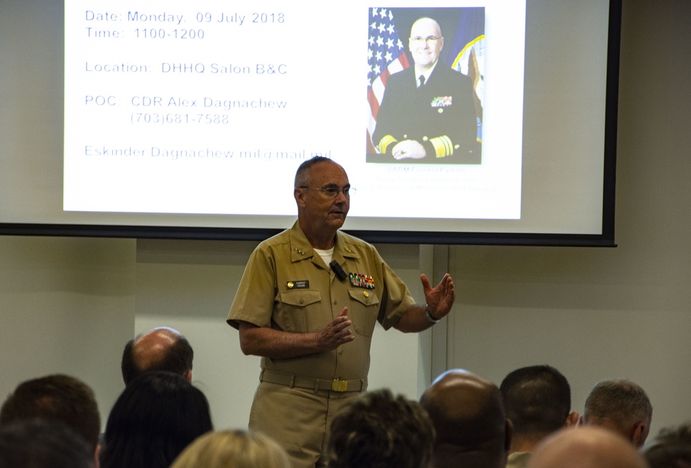 Navy surgeon general holds admiral's call