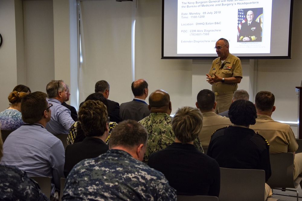 Navy surgeon general holds admiral's call