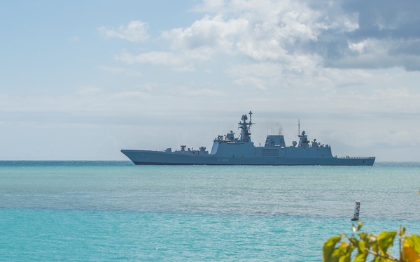 INS Sahyadri departs Joint Base Pearl Harbor-Hickam for RIMPAC 2018