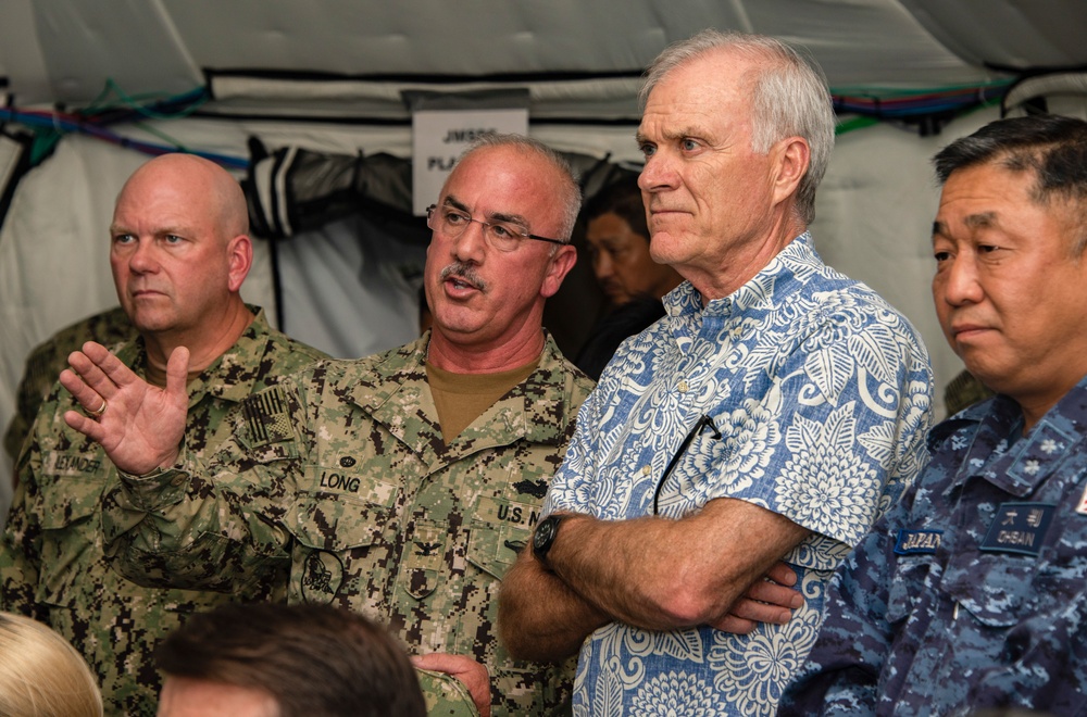 Secretary of the Navy tours RIMPAC HA/DR camp