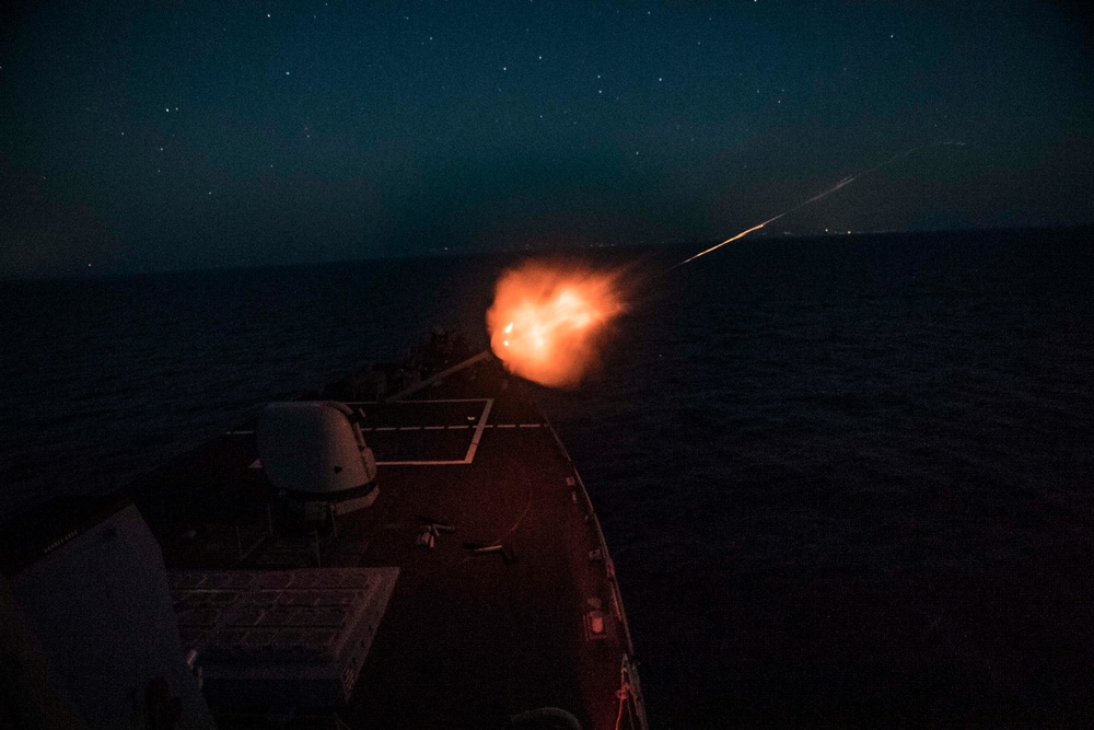 USS Porter (DDG 78) live-fire exercise