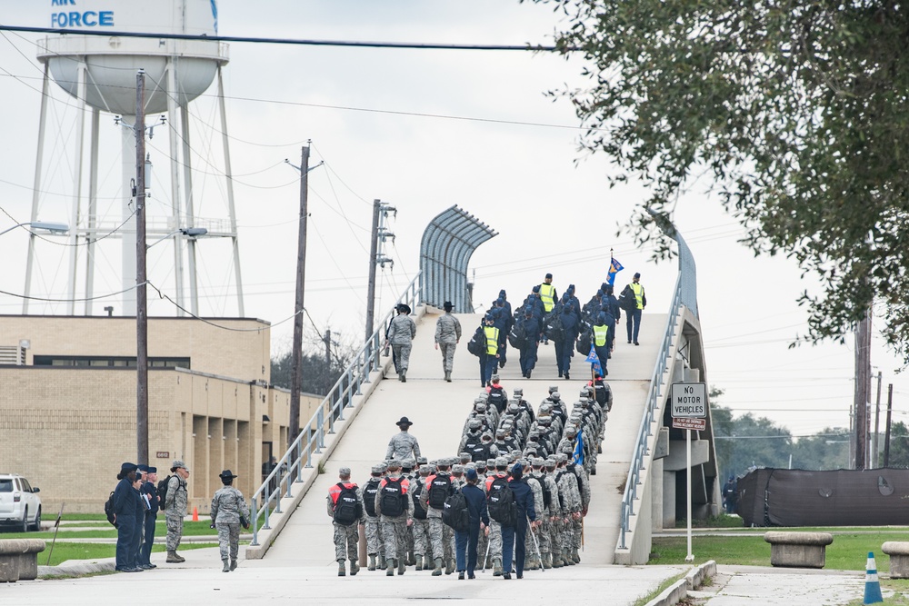 Basic Military Training Flights Marching over troop walk