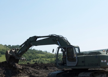 The 961st Engineer Company Combats Rain with Drainage in Romania