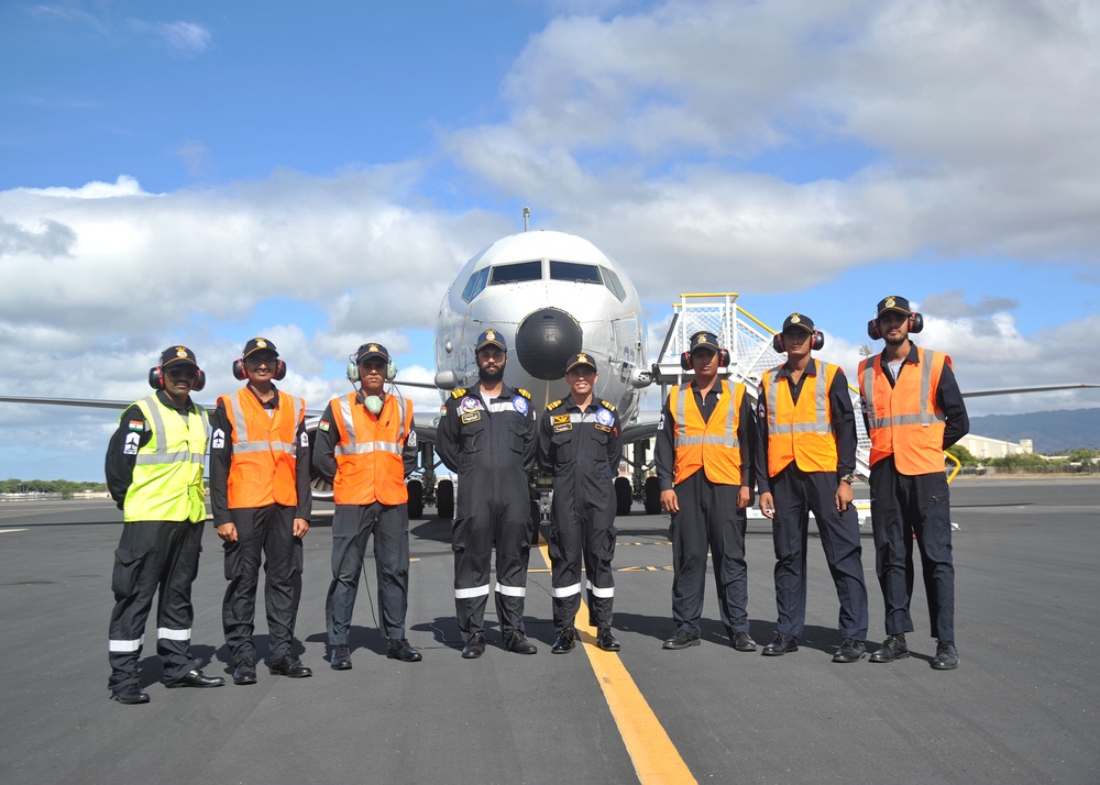 Servicemembers from the Indian Navy Pose for Picture