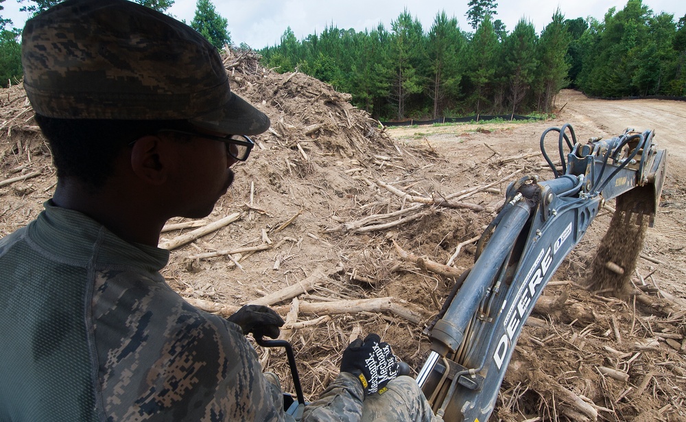 166th Civil Engineer Squadron help with the construction of a camp for special needs kids and adults.