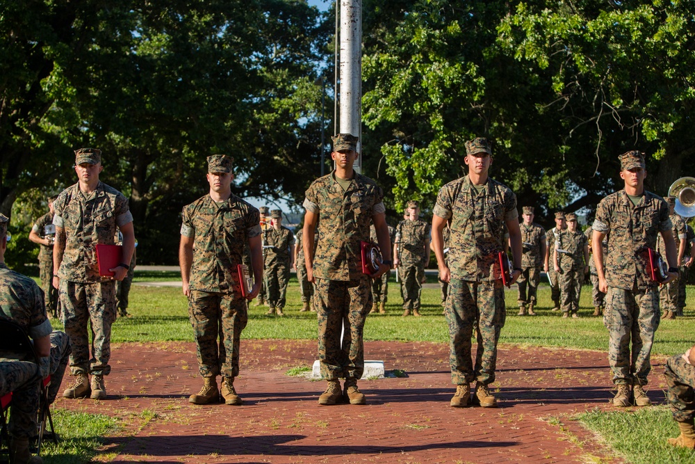 Morning Colors and Awards ceremony