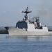 The Republic of Korea Navy destroyer Dae Jo Yeong leaves Pearl Harbor