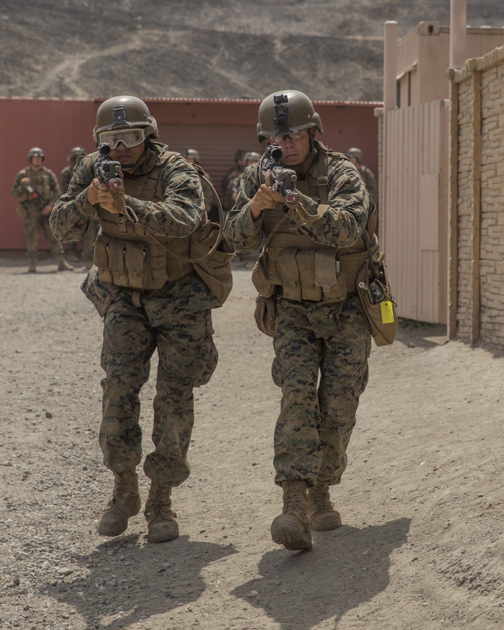Marine Combat Training students secure their perimeter