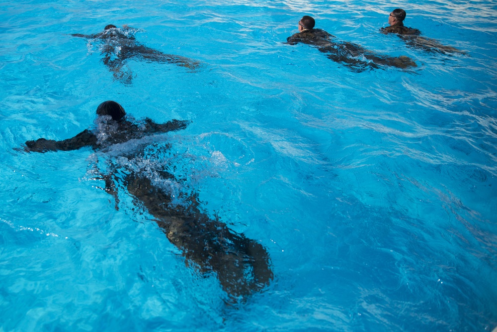 Marines participate in scout swimmer course