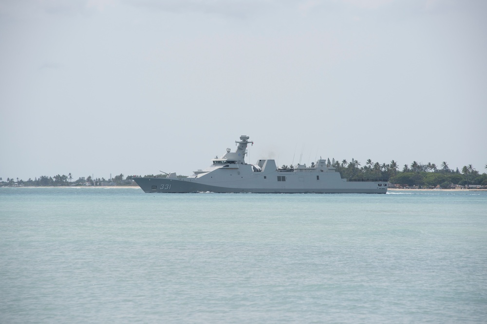 KRI Martadinata departs Joint Base Pearl Harbor-Hickam for RIMPAC 2018