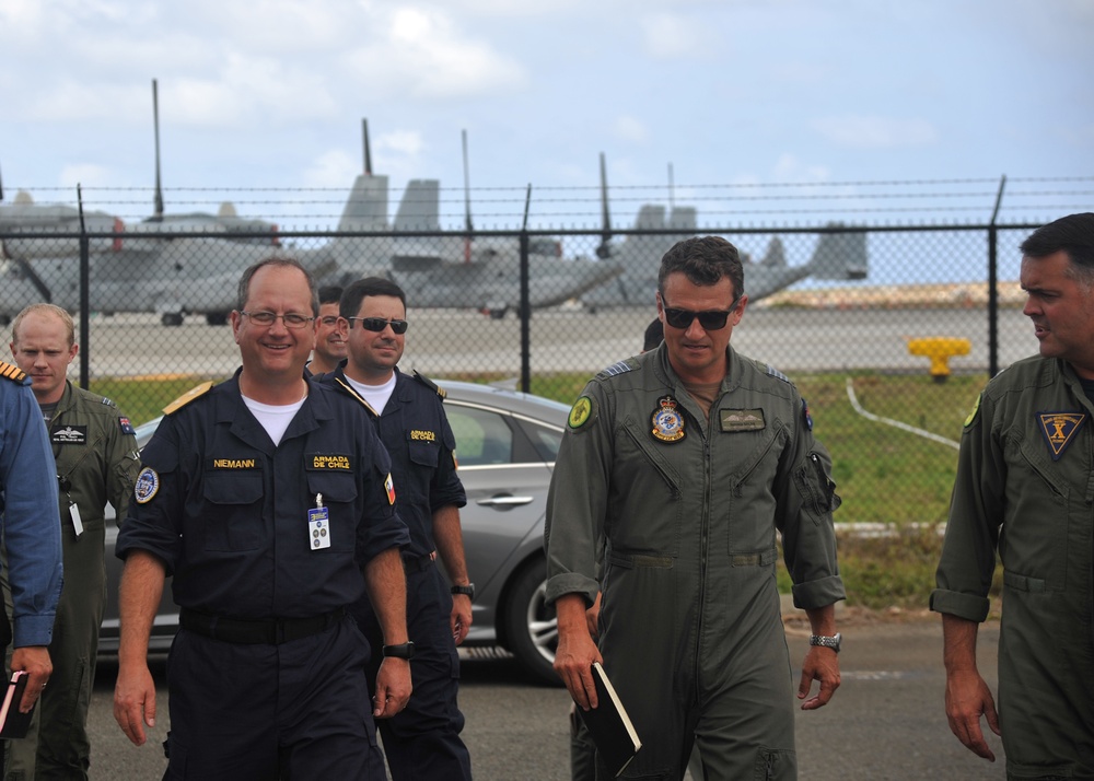 Chilean Navy Rear Admiral Pablo Niemann Figari Tours TOC Marine Corps Base Hawaii