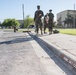 Marines cleaning parking lot at JBSA-Lackland