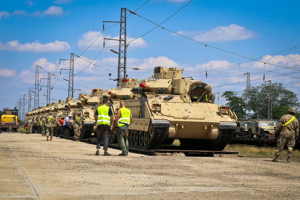 2-5 Cav vehicles arrive in Bulgaria