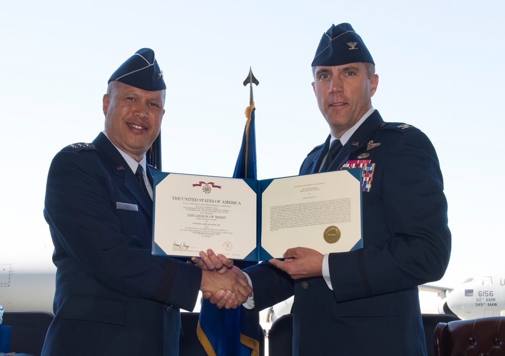 60 AMW Change of Command Ceremony, July 10, 2018