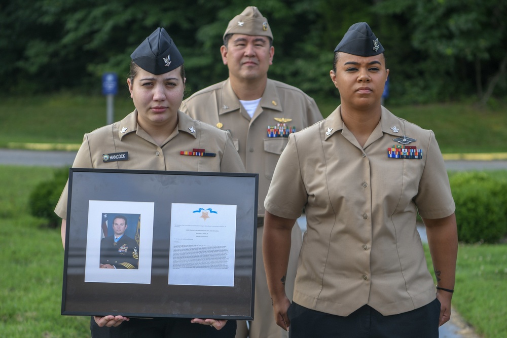 Master Chief Petty Officer Edward C. Byers, Jr. Byers' citation placed on the Medal of Honor wall.