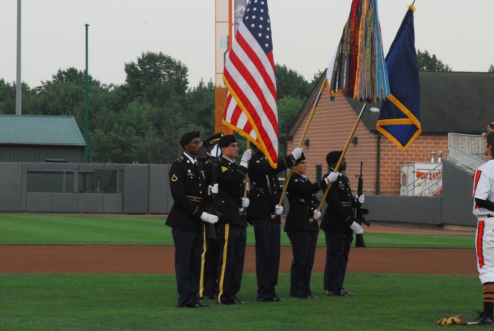 Army Honor Guard presents colors