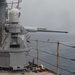 USS Harpers Ferry conducts gun exercise