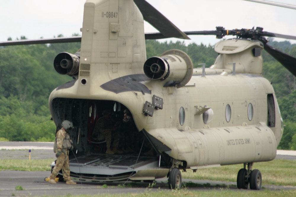 Sling-load training with 89B Ammunition Supply Course at Fort McCoy