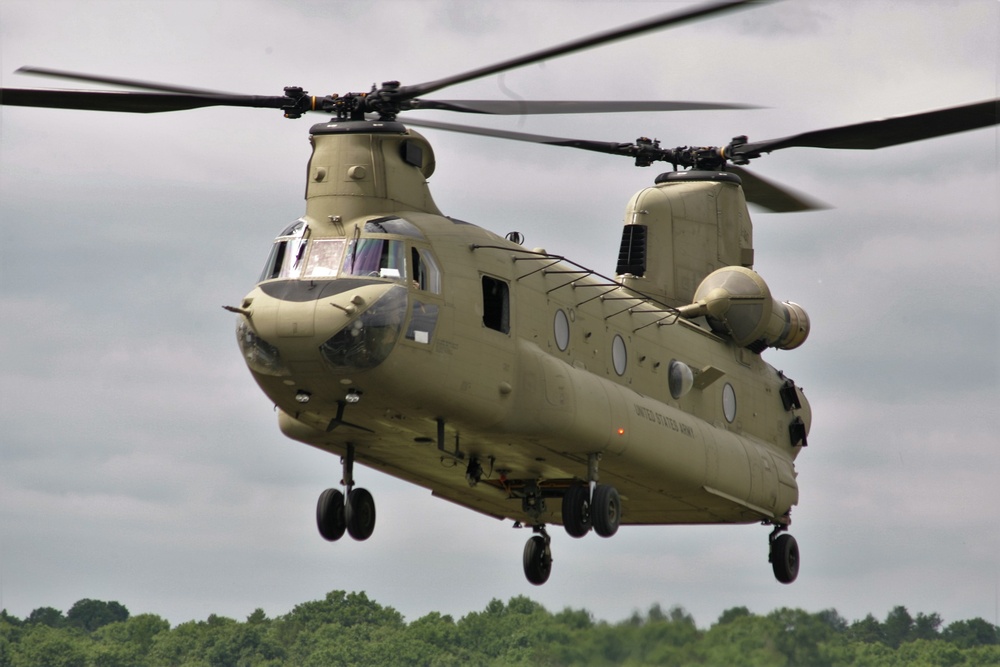 Sling-load training with 89B Ammunition Supply Course at Fort McCoy