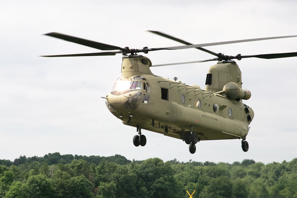 Sling-load training with 89B Ammunition Supply Course at Fort McCoy