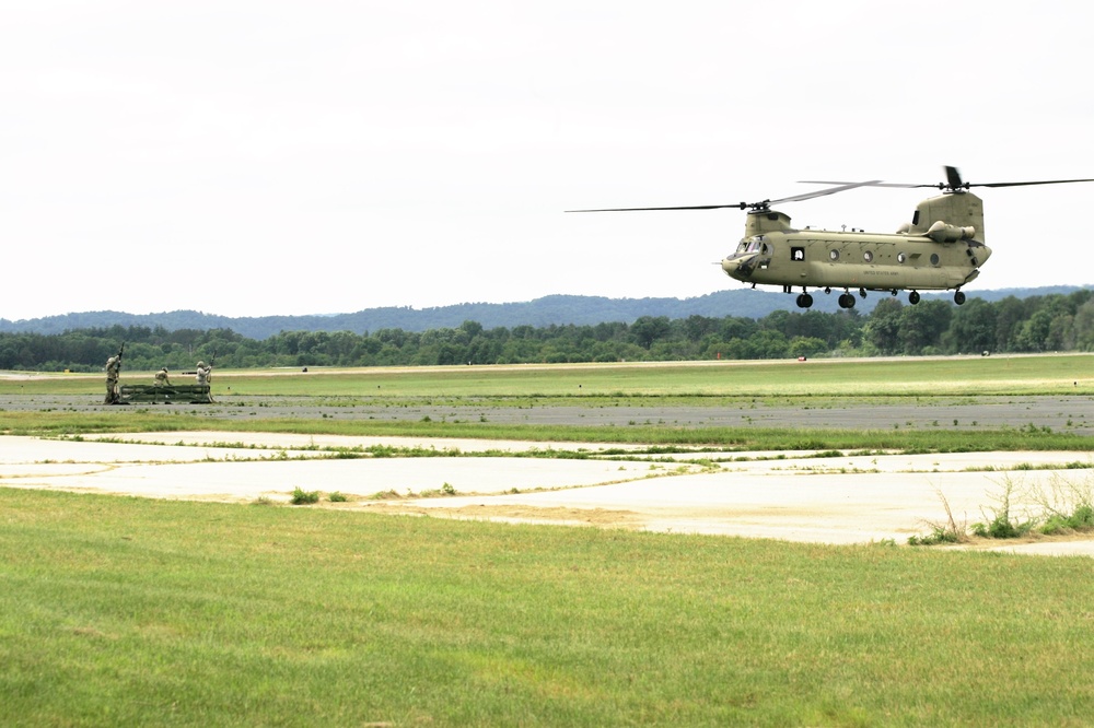 Sling-load training with 89B Ammunition Supply Course at Fort McCoy