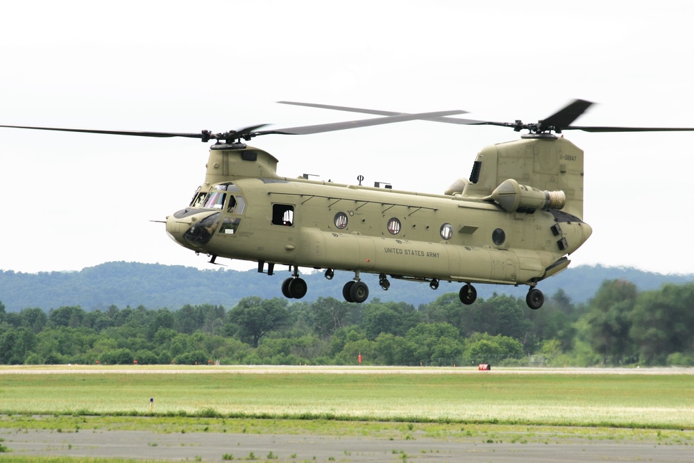 Sling-load training with 89B Ammunition Supply Course at Fort McCoy