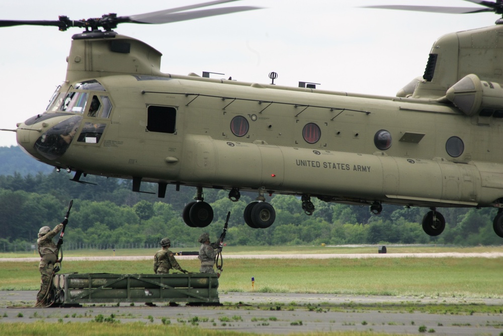 Sling-load training with 89B Ammunition Supply Course at Fort McCoy