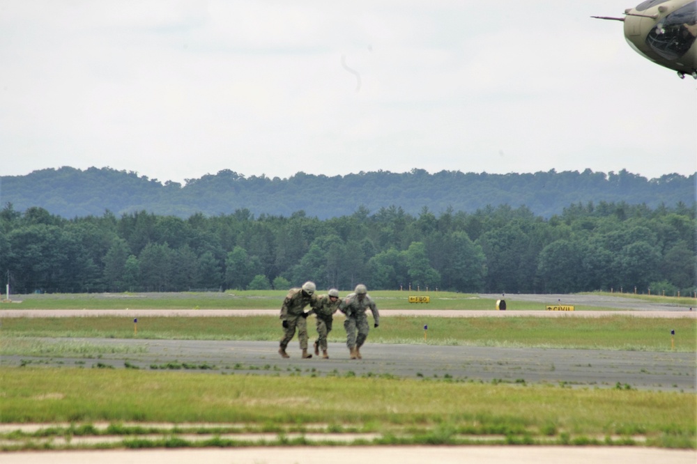 Sling-load training with 89B Ammunition Supply Course at Fort McCoy