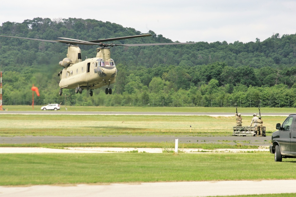 Sling-load training with 89B Ammunition Supply Course at Fort McCoy