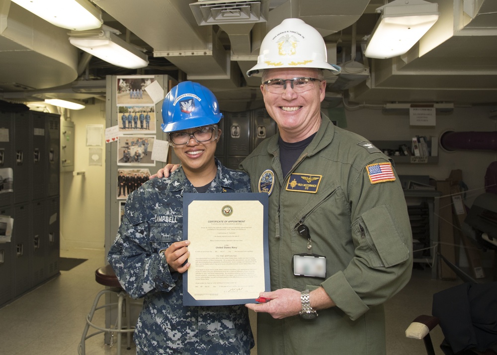 USS Gerald R. Ford Meritorious Advancement