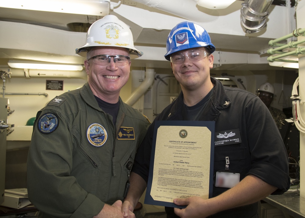 USS Gerald R. Ford Meritorious Advancement