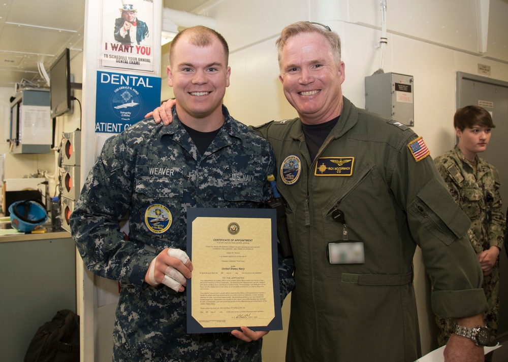 USS Gerald R. Ford Meritorious Advancement