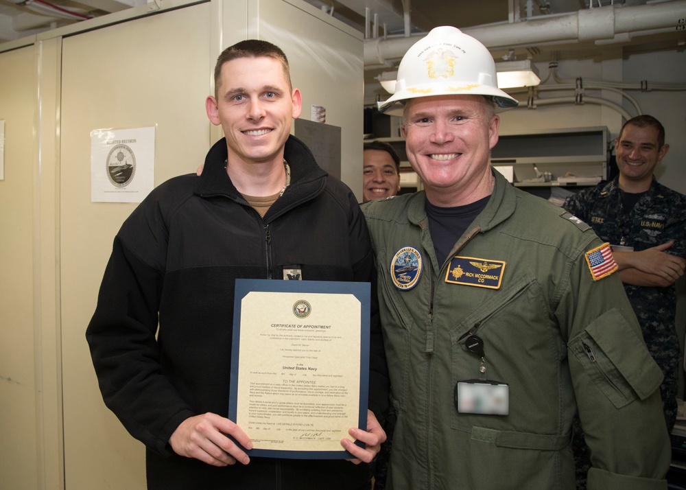 USS Gerald R. Ford Meritorious Advancement