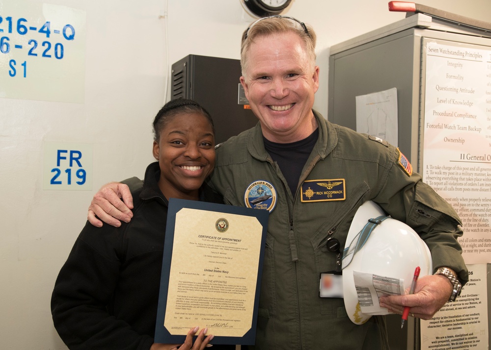 USS Gerald R. Ford Meritorious Advancement