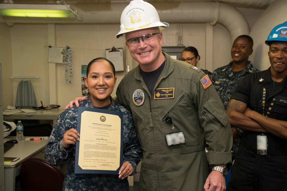 USS Gerald R. Ford Meritorious Advancement