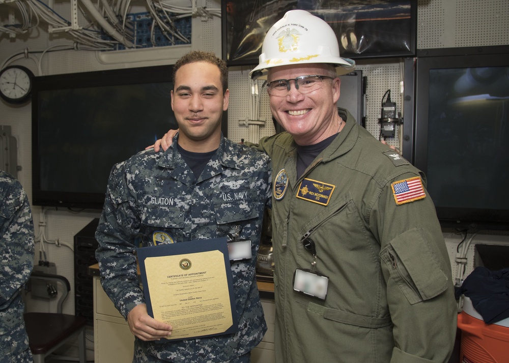 USS Gerald R. Ford Meritorious Advancement