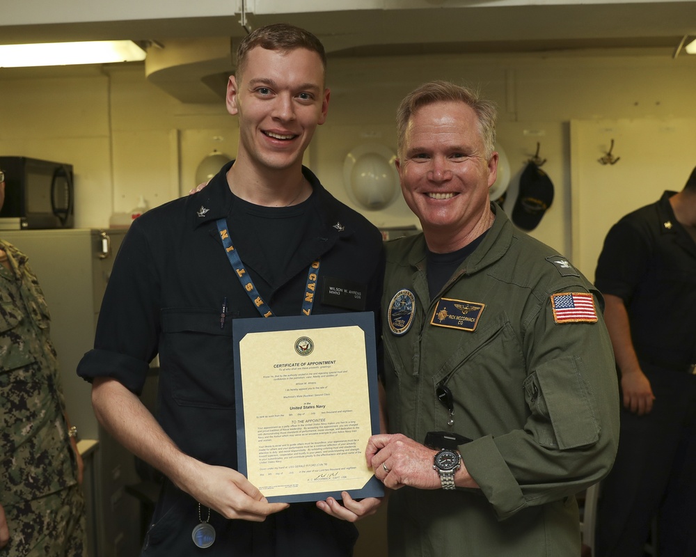 USS Gerald R. Ford Meritorious Advancement